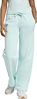 Adidas Women's Essentials Small Logo FeelCozy Open Hem Pants - Soft Fleece Track Pants for Everyday Comfort
