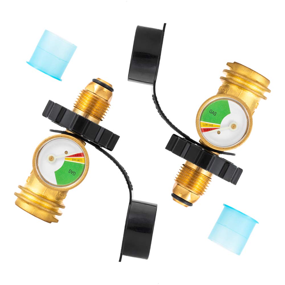 Buy Ubrand Propane Tank Adapter with Gauge Converts POL LP Tank Valve