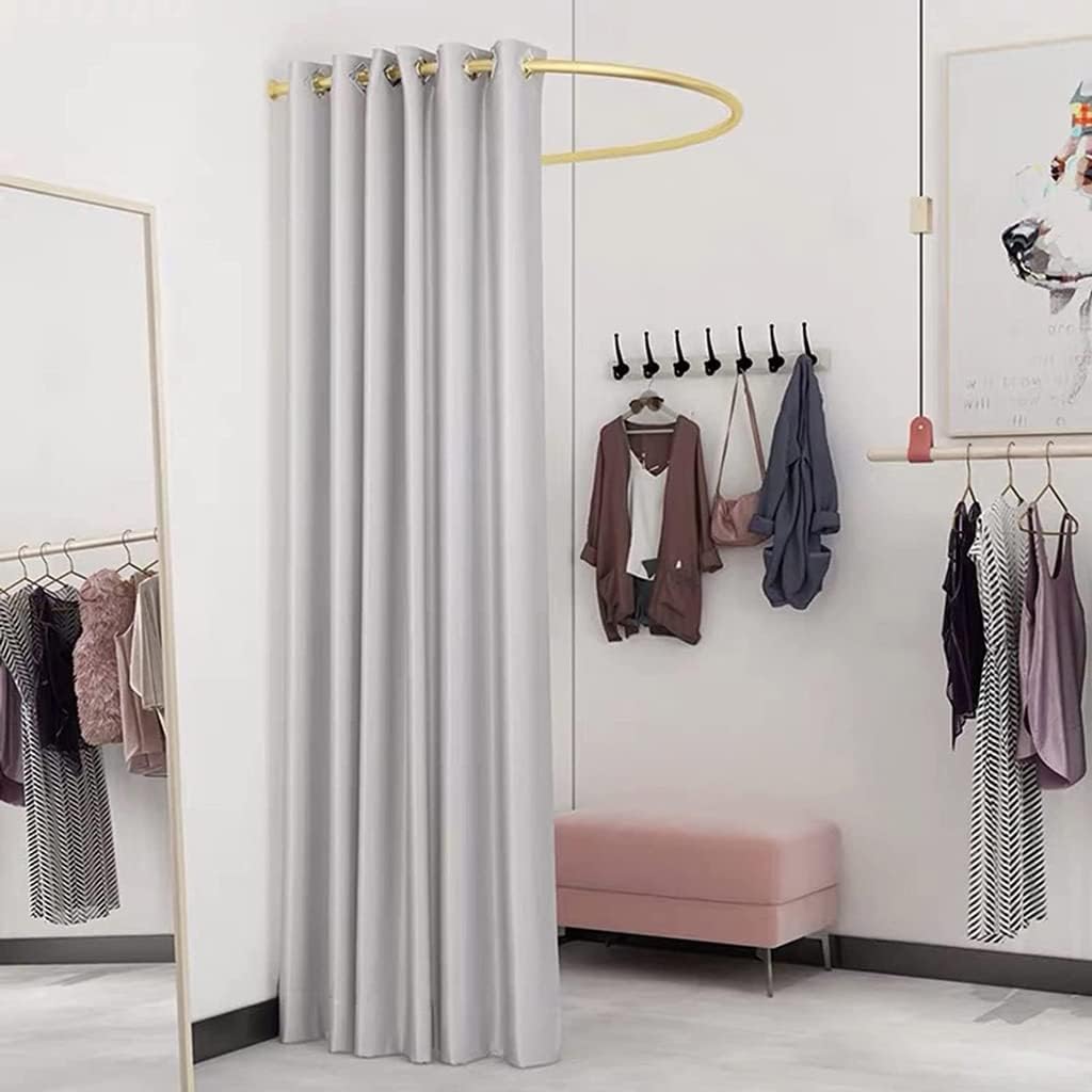 Portable Dressing Room U-Corner Wall Hanging Fitting Room Free-Standing Strong Load- Bearing Changing Room Dormitories Bedroom
