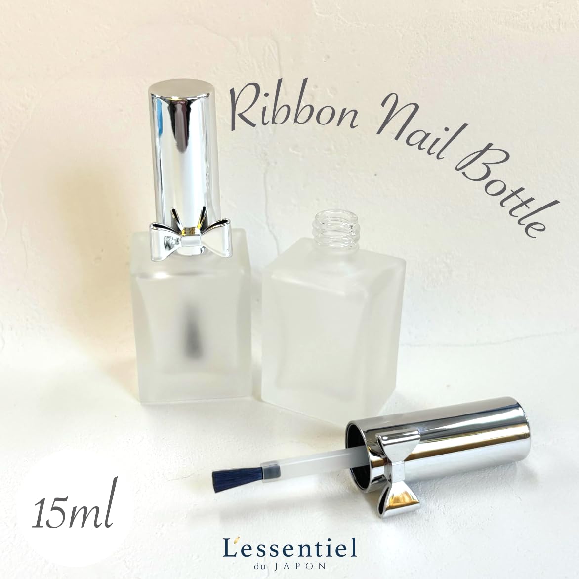 Amazon.co.jp: 【 シルバー リボン マニキュア ボトル 】1本 15ml