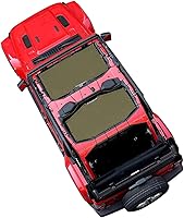 Vista 84 de Shadeidea - Parasol para Jeep Wrangler JL Unlimited (2018-2023) de 2 puertas y 4 puertas frontales, pantalla de malla negra para parasol JLU SAHARA