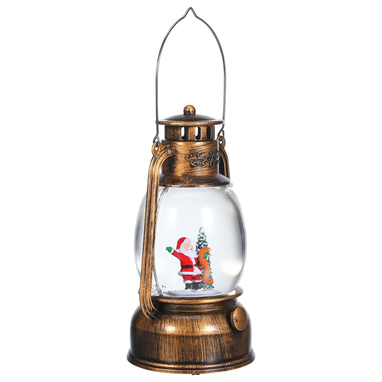 Baluue Lanterna Musicale Natalizia con Cavallo Rotante in Plastico e Vetro, Alimentazione Usb, Decorazione Elegante per Feste di Natale e Celebrazioni in Casa