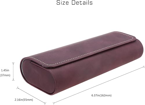 Miniatura 3 de Estuche rígido de cuero portátil unisex resistente a la compresión, funda protectora para gafas de sol