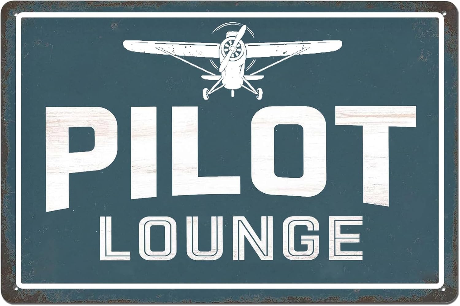 Airplane Decor Aviation Wall Art Vintage Plane Tin Sign