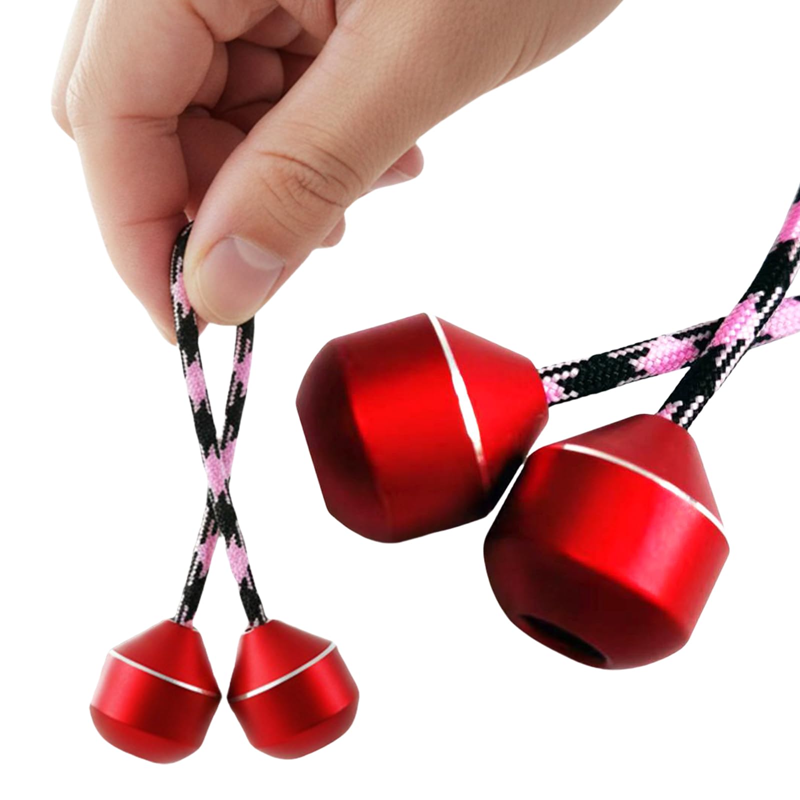 Fidget Beads, Worry Fidget Finger Toy with Paracord, Metal Weighted Stress Relief Fidget Toy, Portable Beads Skill Toy with Rope for Finger Dexterity, Focus & Anxiety Relief for Men, Women & Teens