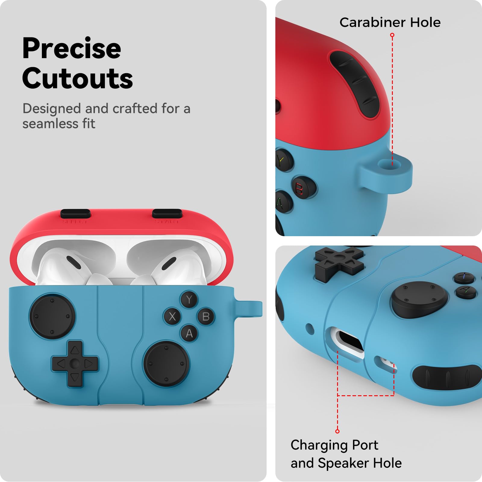 AhaStyle Custodia per AirPods Pro 3 con kit di pulizia Design retrò ispirato alle console portatili per AirPods Pro 3a generazione 2025 Custodia in morbido silicone protettivo