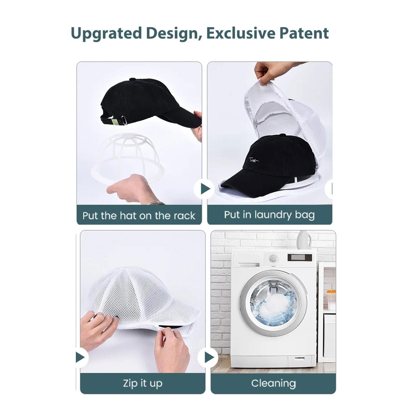 Gabbia Per Lavaggio Cappelli,Lavacappelli in 2 Pezzi per Lavatrice | Supporto Antideformazione Per Lavatrice, Custodia Da Viaggio, Organizzatore Casa, Biancheria Intima E Vestiti Bambini