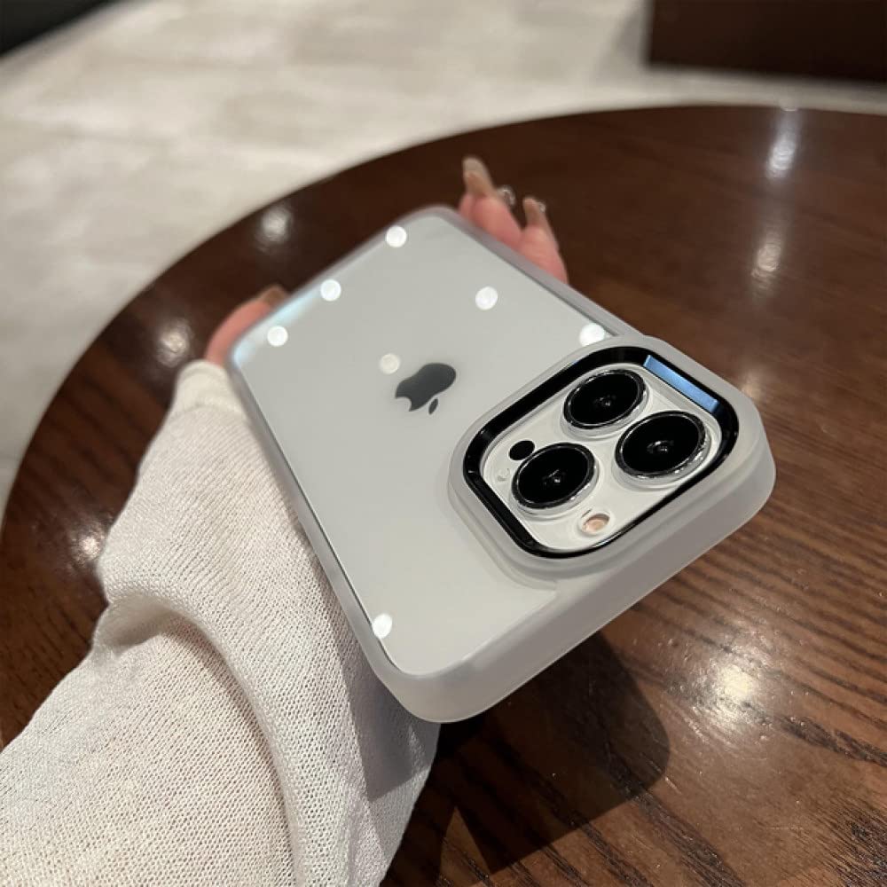 Coque transparente avec lentille métal protégeant l'appareil photo de l'iPhone
