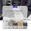Eyelet Grommet Washer with 3pcs Handwork Tools Set with Storage Box for Shoe Clothes Leather Crafts DIY(3mm*420pcs)