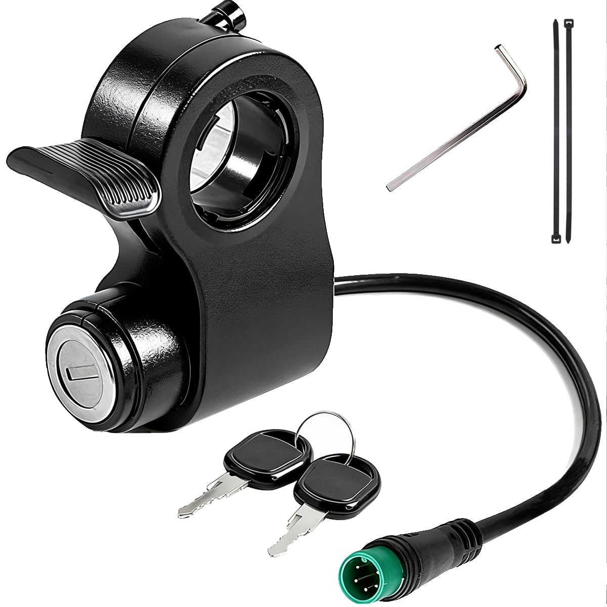 Interruttore di accensione con acceleratore a chiave per monopattino elettrico per Kukirin G2 Pro, G2 Max e G2 Pro DB, a 5 pin, ricambio e accessori