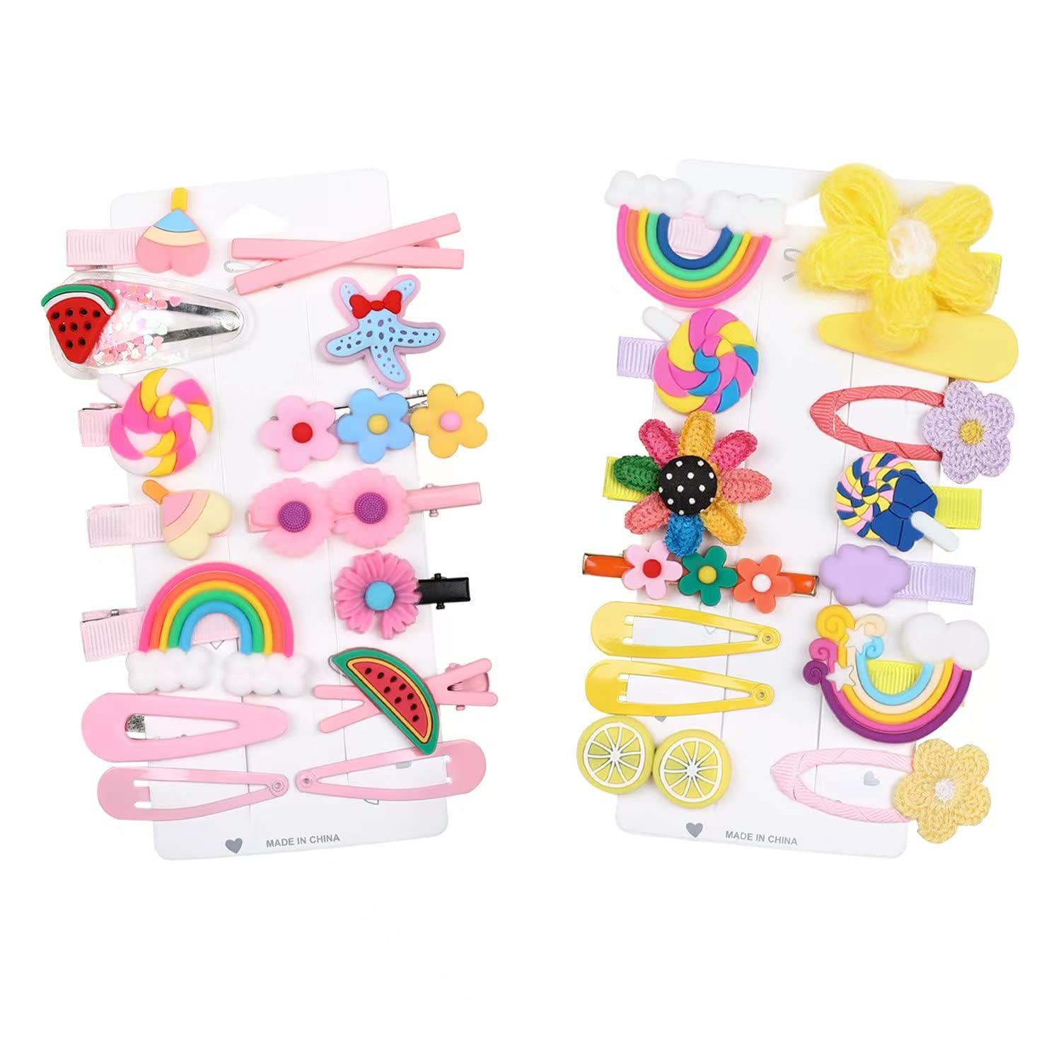 Assorted Cute Hair Clips for Girls,Colorful Non-Slip Flower Rainbow Fruit Animal Snap Baby Hair Clips Hair Accessories for Girls Toddlers Kids Teens (Pack of) (10) (B0CKTTP83Y) Amazon Price History, Amazon Price Tracker