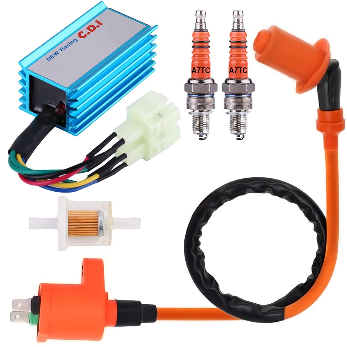 Buy QAQGEAR High Performance Racing Ignition Coil Spark Plug CDI