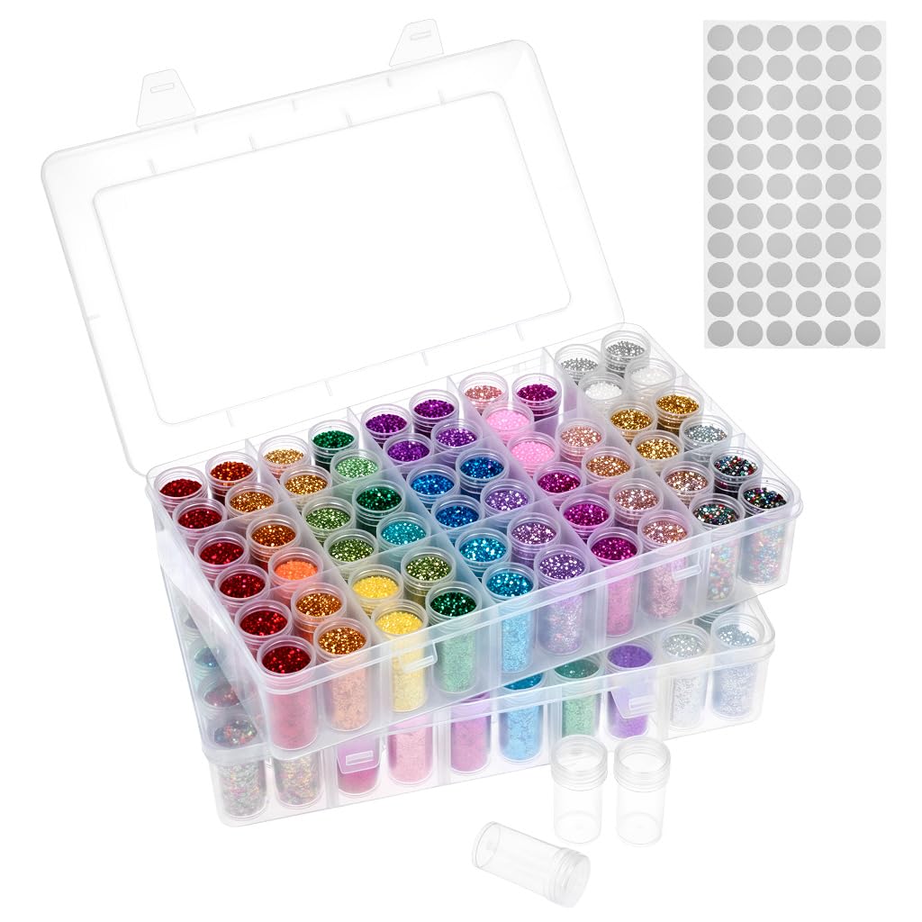 Boîte rangement peinture diamant QWORK contre la perte des strass avec ses 120 boîtes rondes