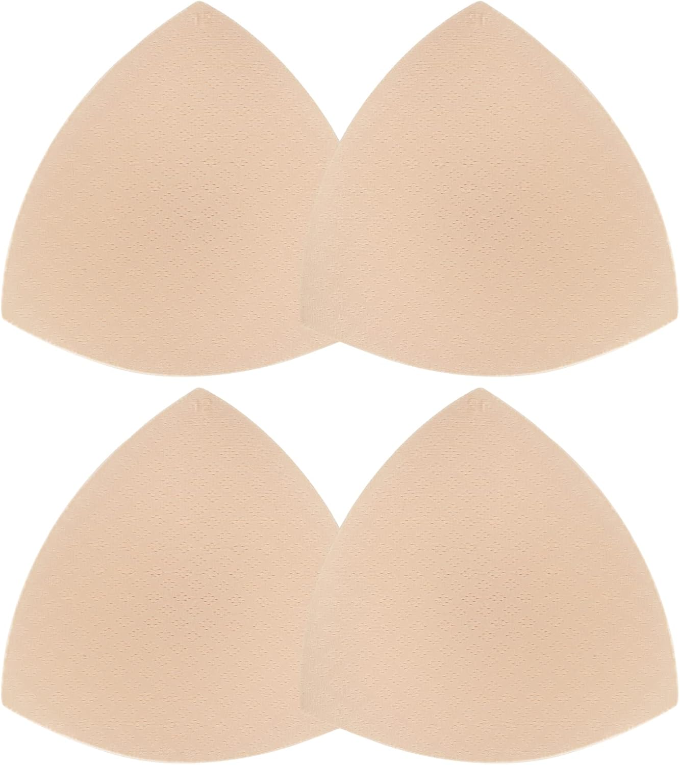 2 Pairs Bra Pads Inserts, Triangle Breathable Bra Inserts Skin Color Removable Breast Padding Bra Pads for Women Girls - Image 9