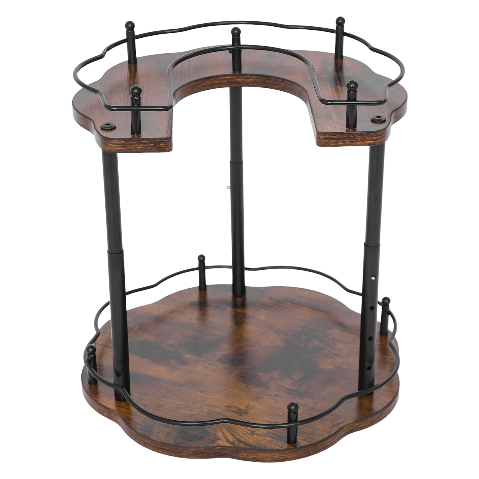 Pzswdkbn Spice Rack 2 Tier Adjustable Height Carbon Steel