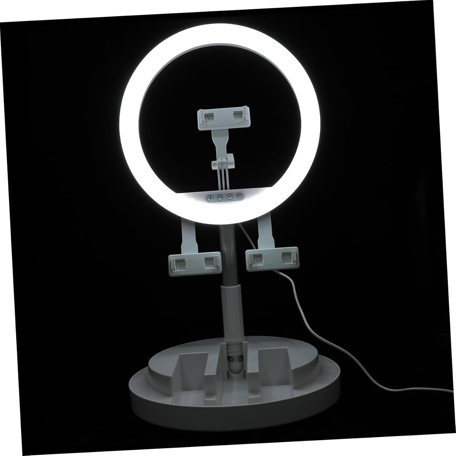 1Pc Selfie LED Light Ring Stand for Phone Color Lighting Rotatable Phone Holder Portable Photography Rack for Live Streaming and Makeup