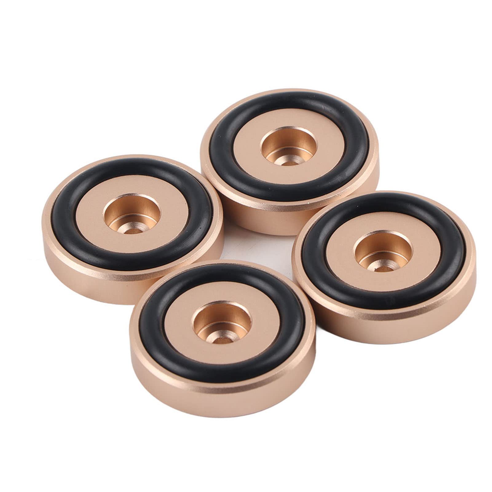 4 Pieces Turntable Insulation Stand Feet, Aluminum Alloy Spring