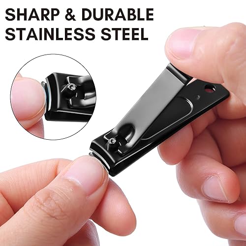 Miniatura 7 de FAMILIFE Juego de manicura, kit de uñas 11 en 1, kit de pedicura de acero inoxidable para hombre, kit de manicura de cuero y regalos para hombres, y