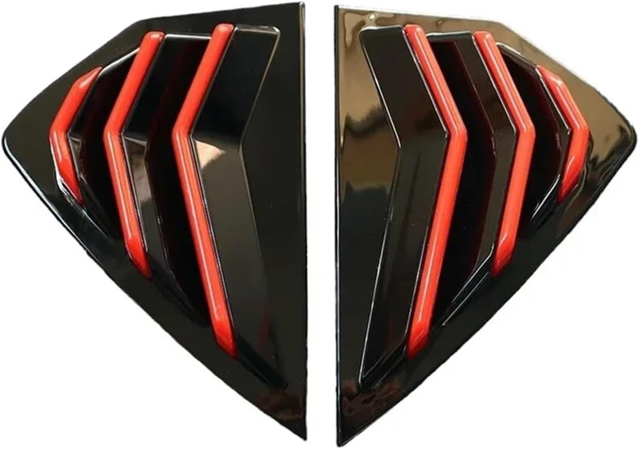DYXN Compatible with Mazda 3 Axela Hatchback 2019-2022 Car Rear Louver Window Side Shutter Cover Trim Sticker Vent Scoop(Gloss Black)