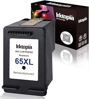 Ink Topia 1 Pack Remanufactured Ink Cartridge Replacement for HP 65 65XL (1 Black） with Ink Level Indicator DeskJet 3755