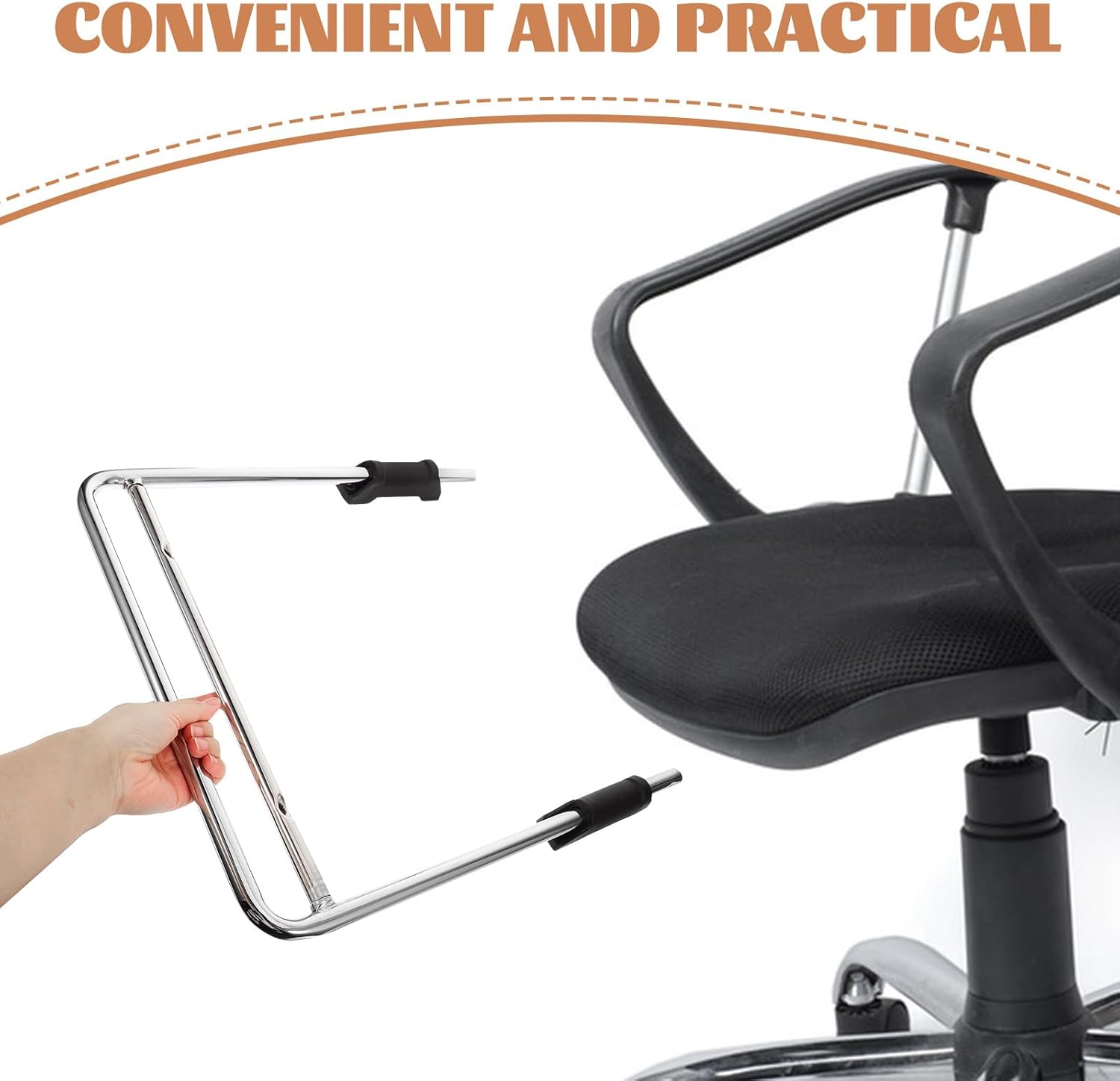 Angoily Retractable Swivel Office Chair Footrest Attachment 16.7 Inch Extendable Ergonomic Leg Rest for Gaming and Work Under Desk Support