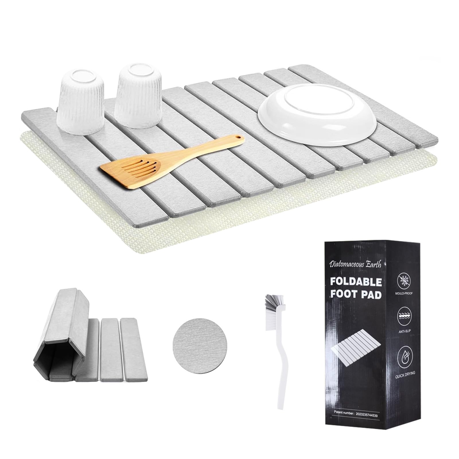 Large Stone Dish Drying Mats for Kitchen Counter, 24