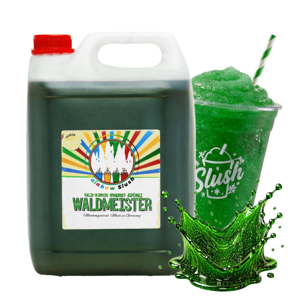 Sirop Rainbow Slush SANS AZO | aspérule au goût | Concentré pour machines à neige fondante Slushy Maker machines à glace boissons 1:5