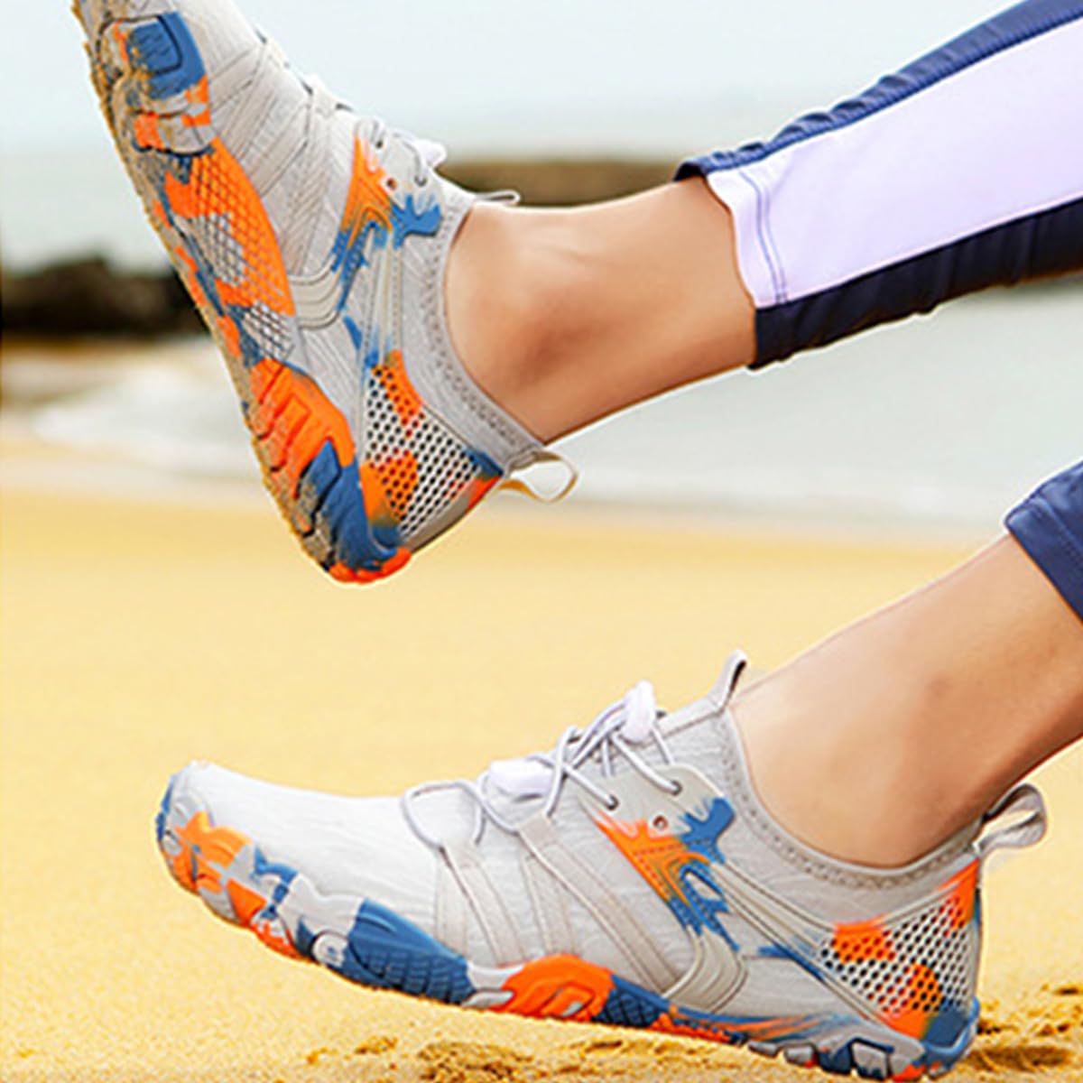 Escarpines Hombre Zapatillas de Descalzos Antideslizantes Secado Rápido Zapatos de Playa Transpirable para Natacion Acuaticas Piscina