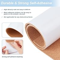 BENECREAT Öntapadós Parafa Tekercs 300x600mm - 3mm Vastag Hőszigetelő Parafatábla Faldekorációhoz, Barkácsoláshoz és DIY Projektekhez 4