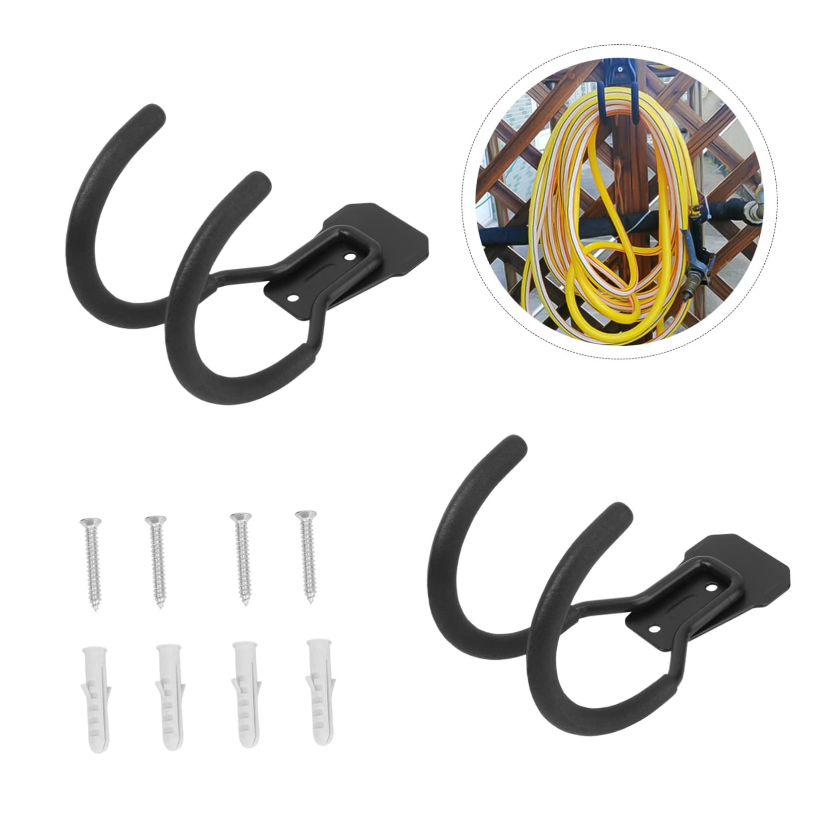 Sosoport 2stücke Heavy Duty Garten Wandhaken Für Schlauchaufbewahrung Stabiler Metallhaken Für Garage Und Garten Einfache