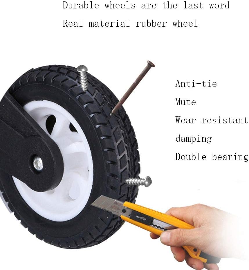 Folding Trolley Heavy Duty Four-Wheel Solid Construction Tool cart Portable Suitable Compatible with Luggage Personal Travel car Office Folding Trolley D (Size : Click to Select E)