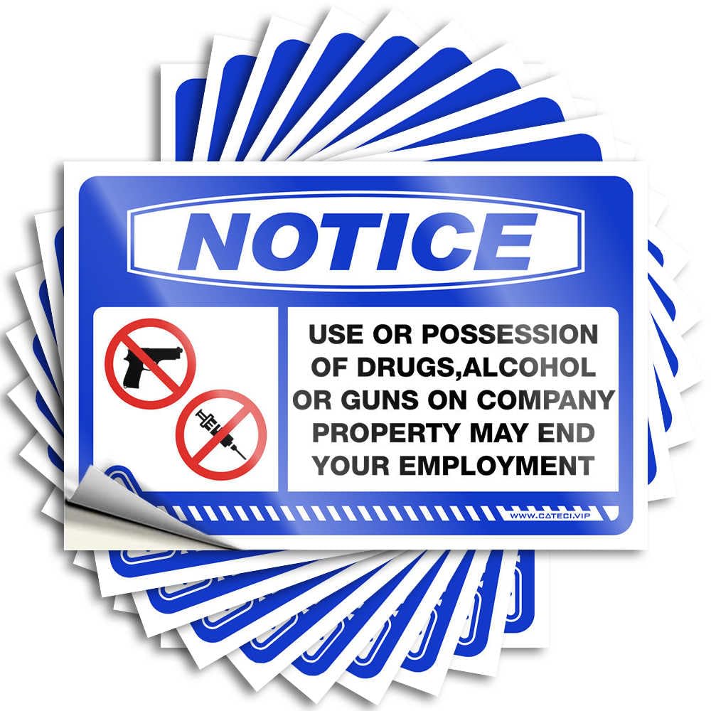 Funny Funny Sticker, Hot Bumper Notice Drugs, Alcohol Or Guns May End Employments | Funny Quote Thankful Decals(6X9CM)