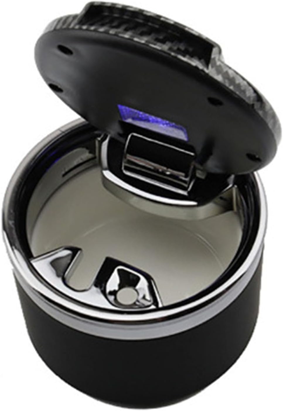 TEDE Auto Sigaretta Posacenere per Hyundai Santafe Sonata Rohens Genesis Veracruz Matrix Azera Equus,Portatile con Coperchio Cigarette Posacenere Accessori Auto,Bright Silver