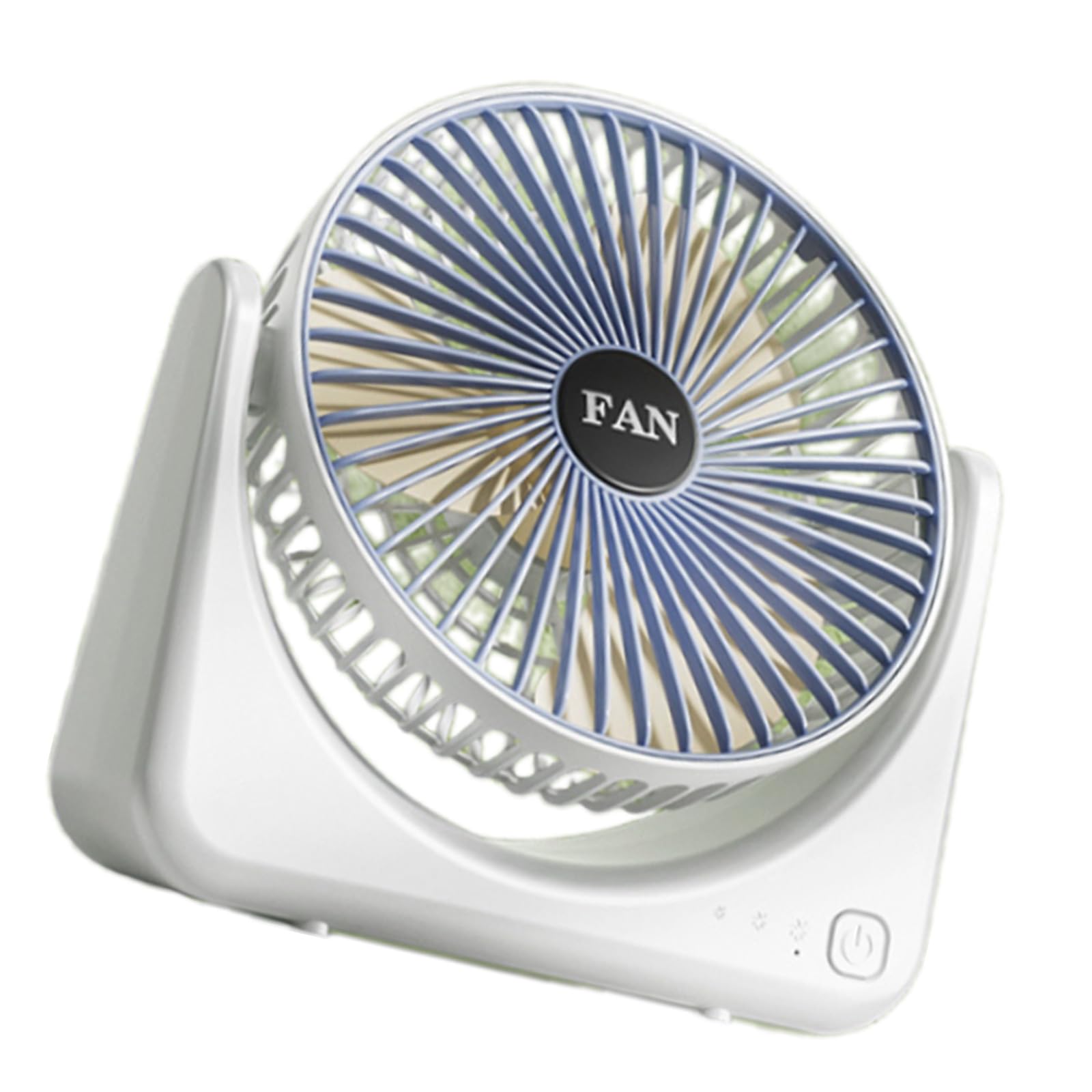 alloneslife Desk Fan Multifunctional 3-Speed ABS Fan with Air Circulation for Home, & School USB Rechargeable Electric