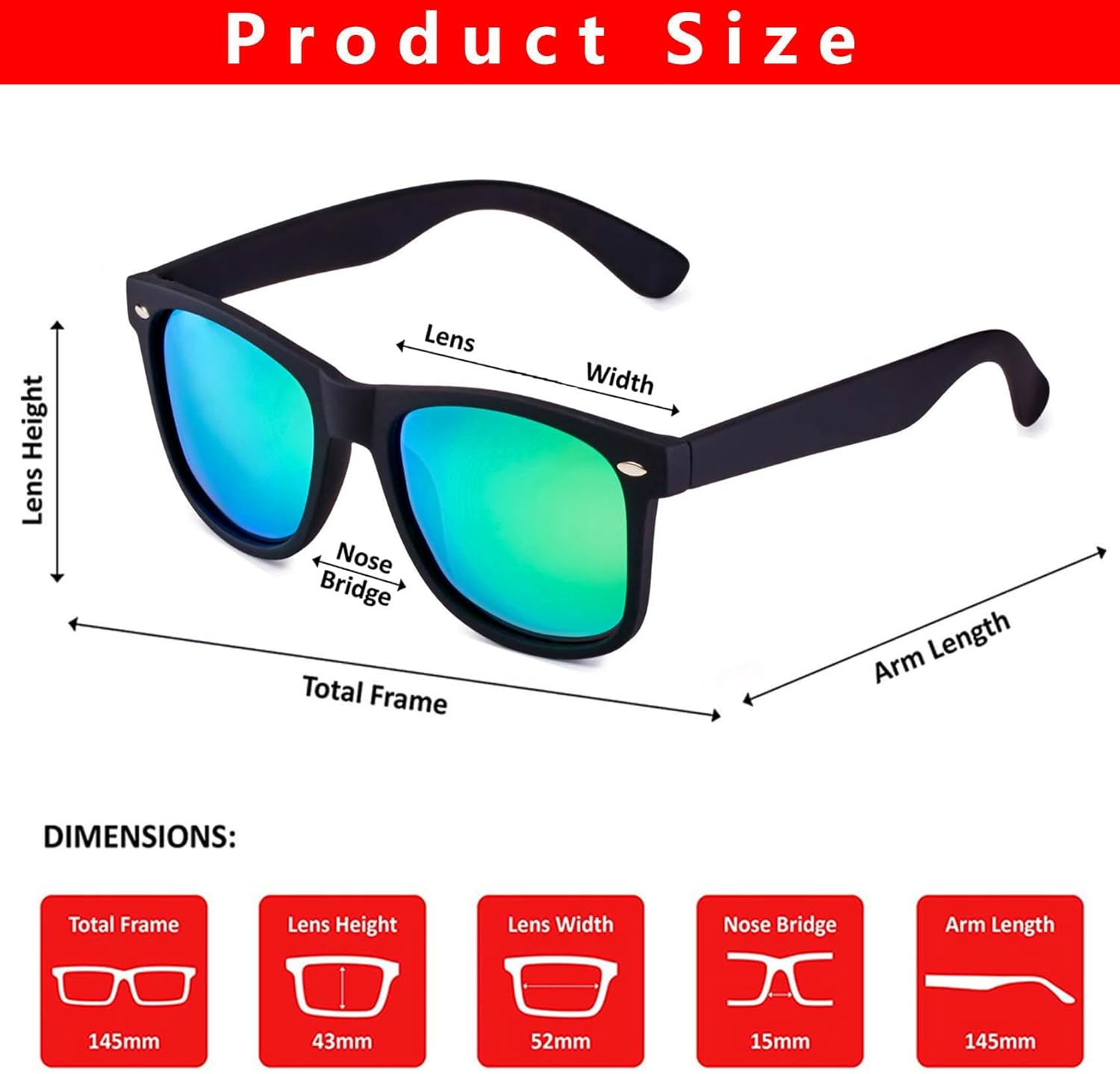 Fsmiling Mens Sunglasses Bulk Classic Sunglasses Pack Cheap Shades Glasses Cool Eyewear Set for Women-15Pack,Green - Image 3
