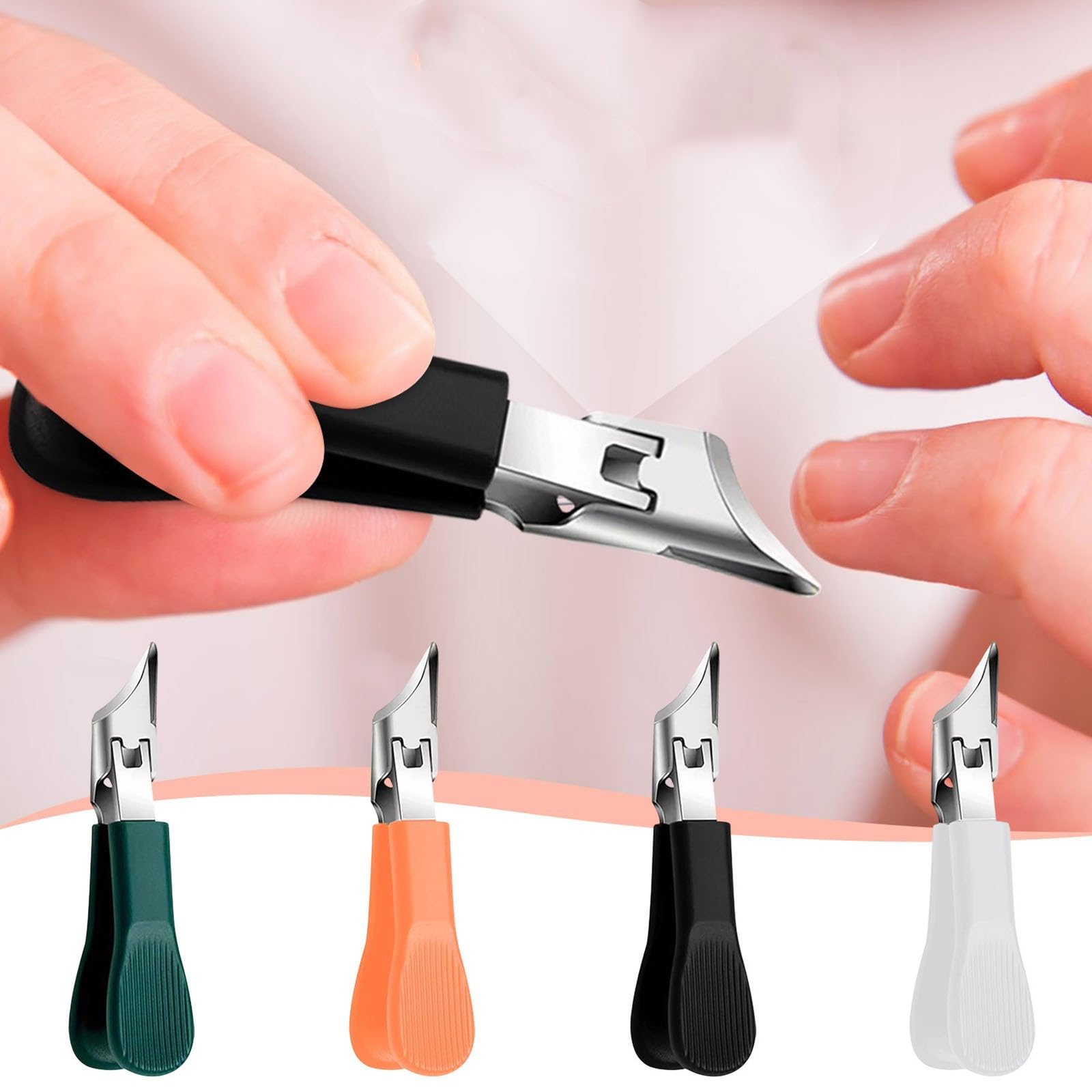 Beak Nail Clippers Beveleds Edge Nail Clippers Wide Jaw Opening Anti-Splash Slanted Nail Clipper for Women and Men