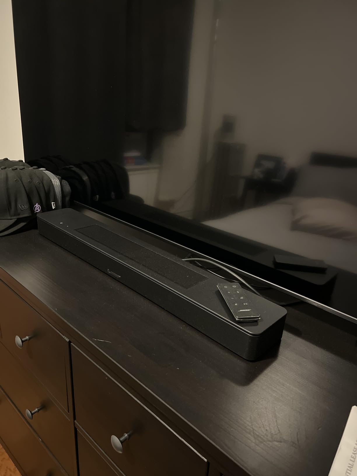 Bose Smart Soundbar packaging and accessories laid out