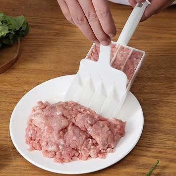 2 Pcs Kitchen Meatball Maker, 4 Meatballs at 1 Time None-Stick Meatball Maker Tool with Cutting Spade, DIY Creative Meatball Maker Mold for Sorbet, Rice Balls, Fish Ball Making