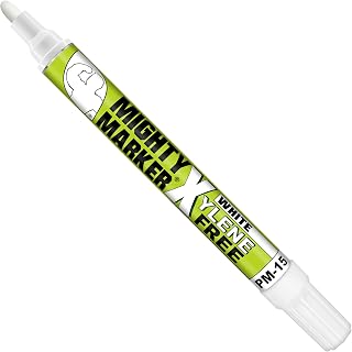 PM-15, Eco-Friendly Paint Marker, Alcohol-Based & Xylene-Free, Waterproof & Permanent, 10ml, 2.3mm Tip, 8 Bonus Tips, Made in USA, White 8 Pack