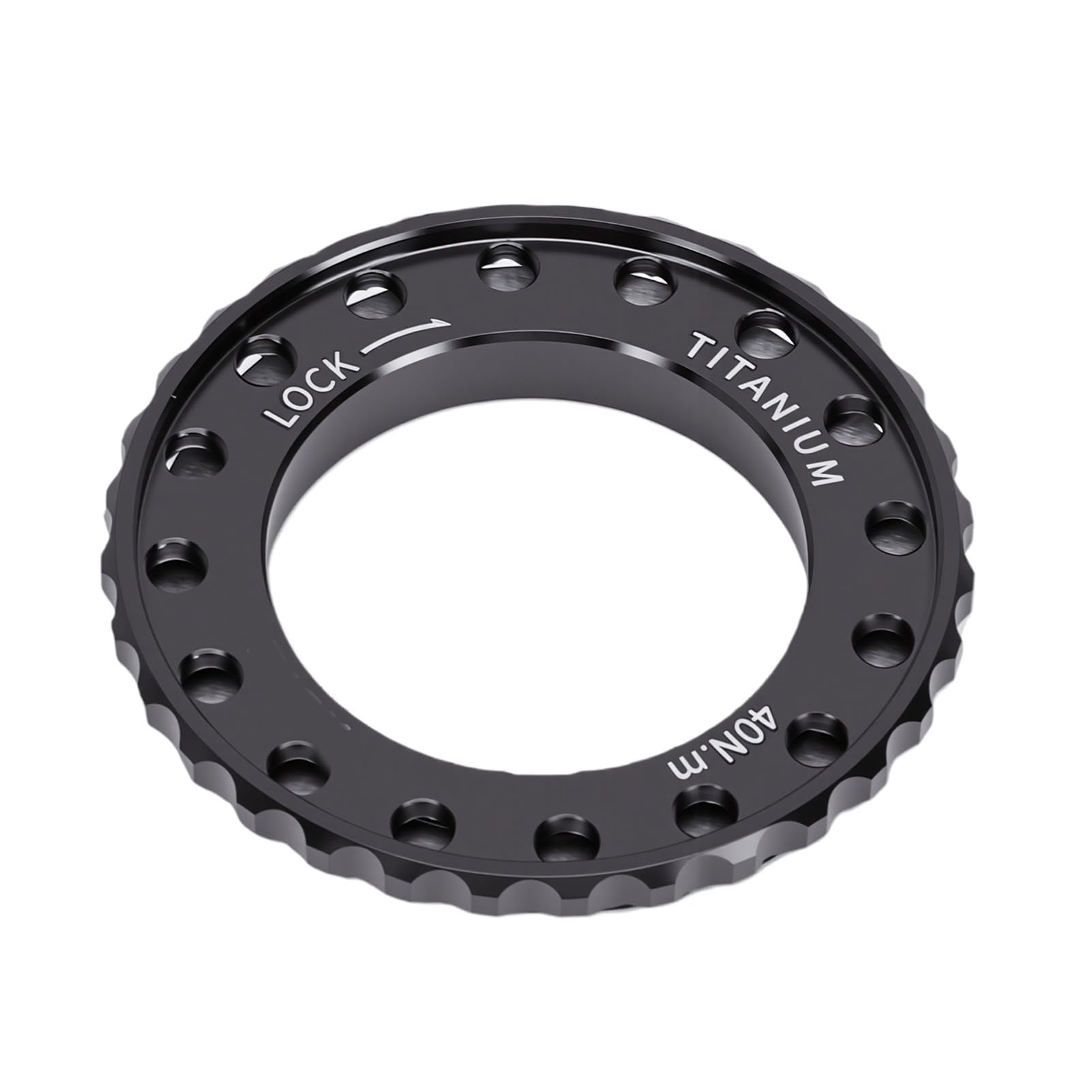 Keenso Ti Alloy Centerlock Lockring, Dust Water Vibration-Proof (BLACK)