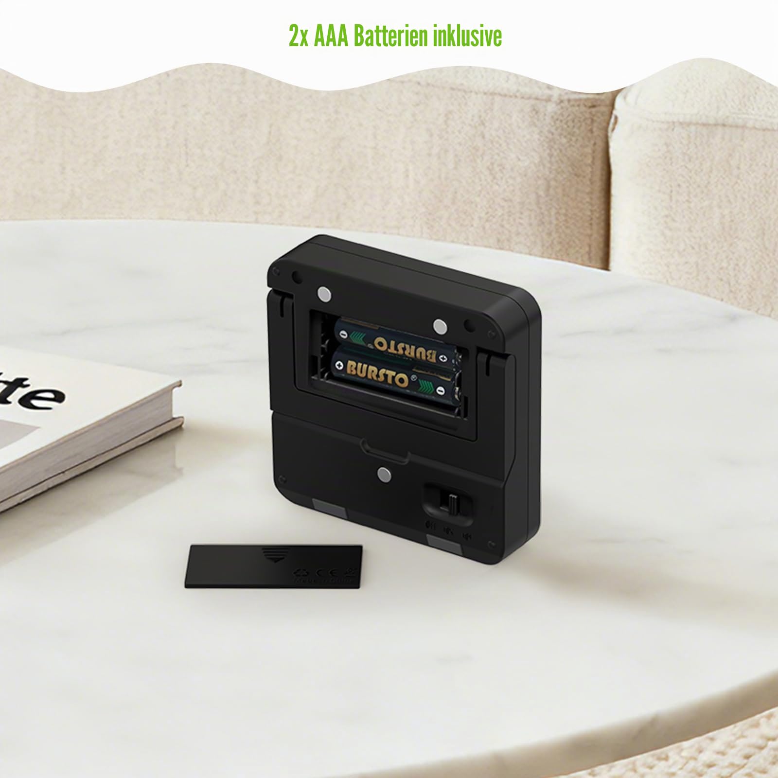 Digitaler Dual-Küchentimer, 4-K-Magnetischer Countdown-Timer zum Kochen, Ein/Aus, Großer Display, Mehrfach-Lebensmittel-Lautalarm, Leise für Klassenzimmer, Senioren, Batterie inklusive