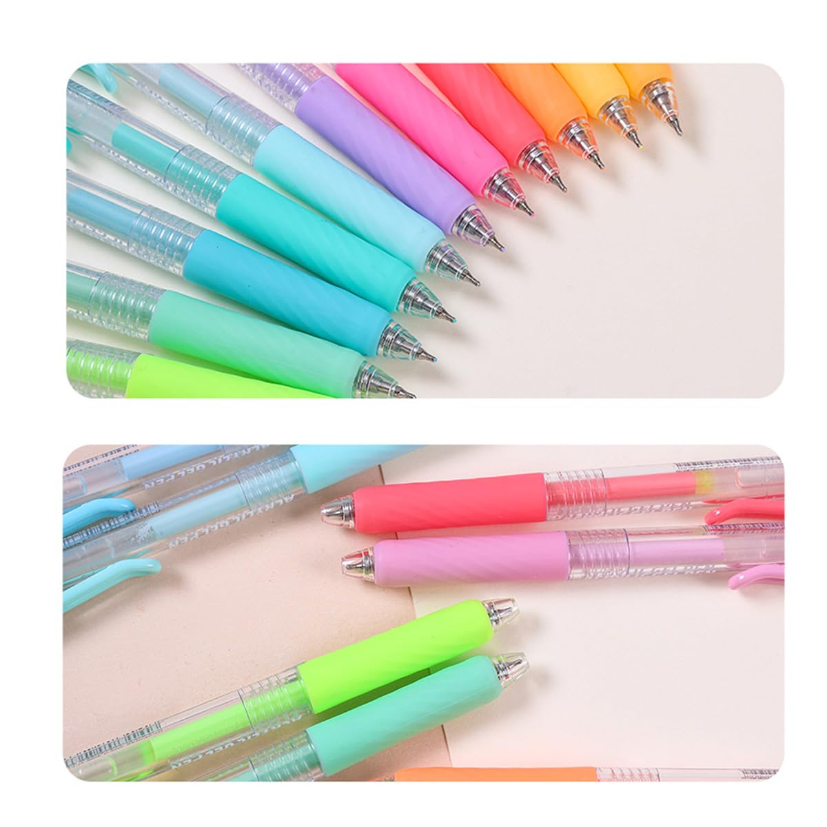 6 penne gel acriliche da 0,7 mm, ad asciugatura rapida, colorate, punta fine, scrittura liscia, per ufficio per colorare, carta nera, disegno, diario, prendere appunti, materiale scolastico, colori