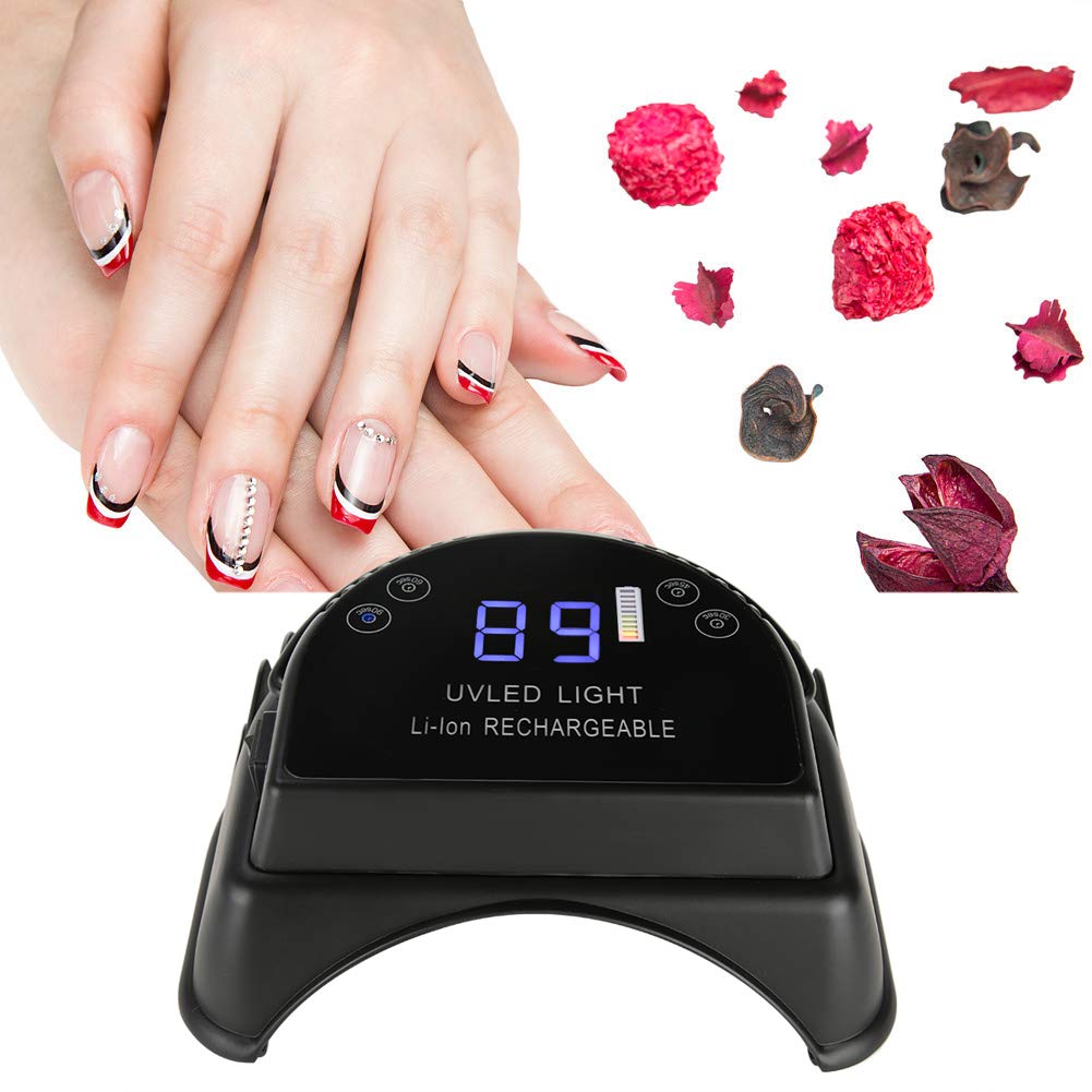 Lampa do paznokci, Manicure Pedicure Maszyna do lakierowania paznokci z wyświetlaczem dotykowym, baterią litową 64 W 5000 mlh, certyfikat CE