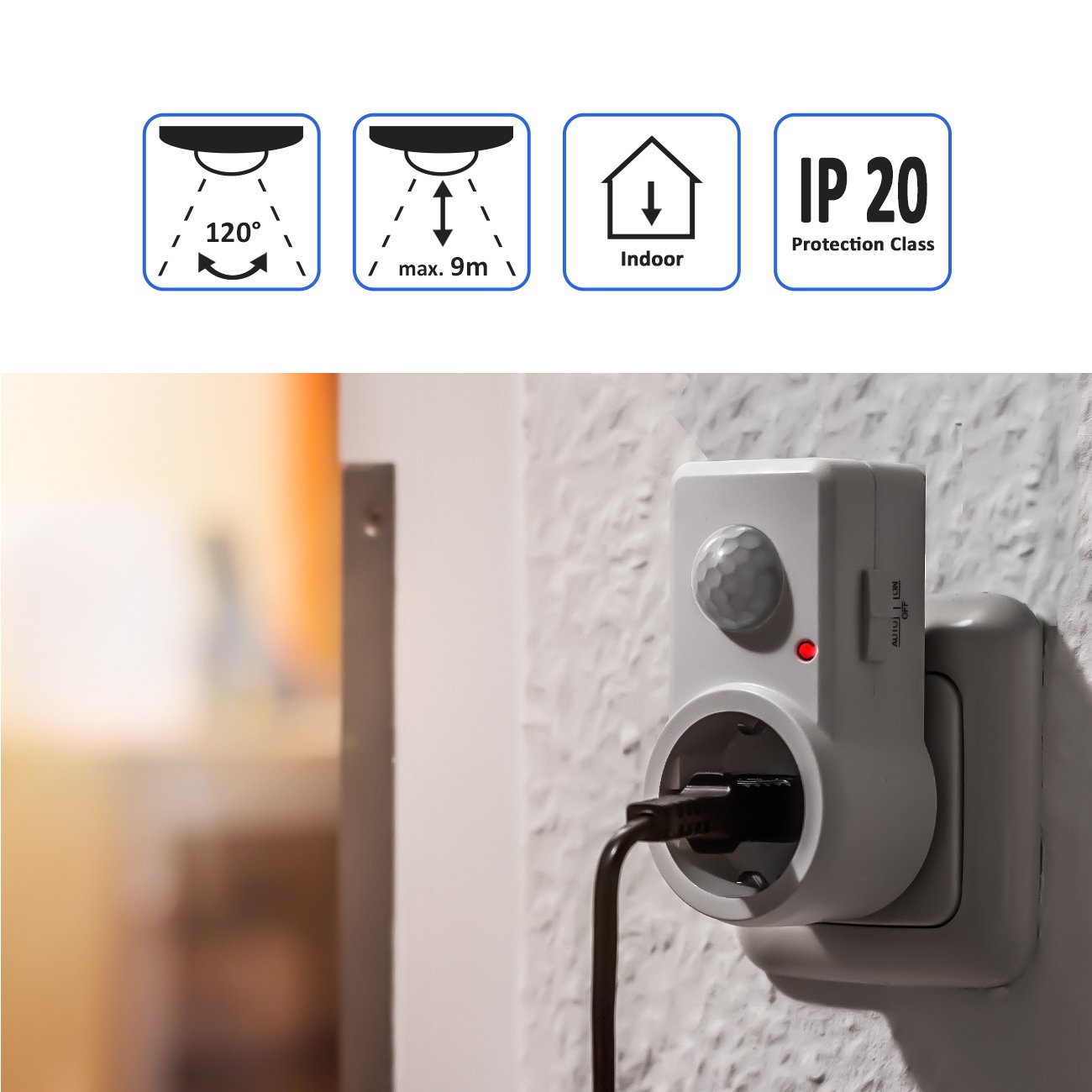 Rilevatore Movimento Infrarossi DeleyCON | Per Interni Ed Esterni, Portata 9m - Foto 8