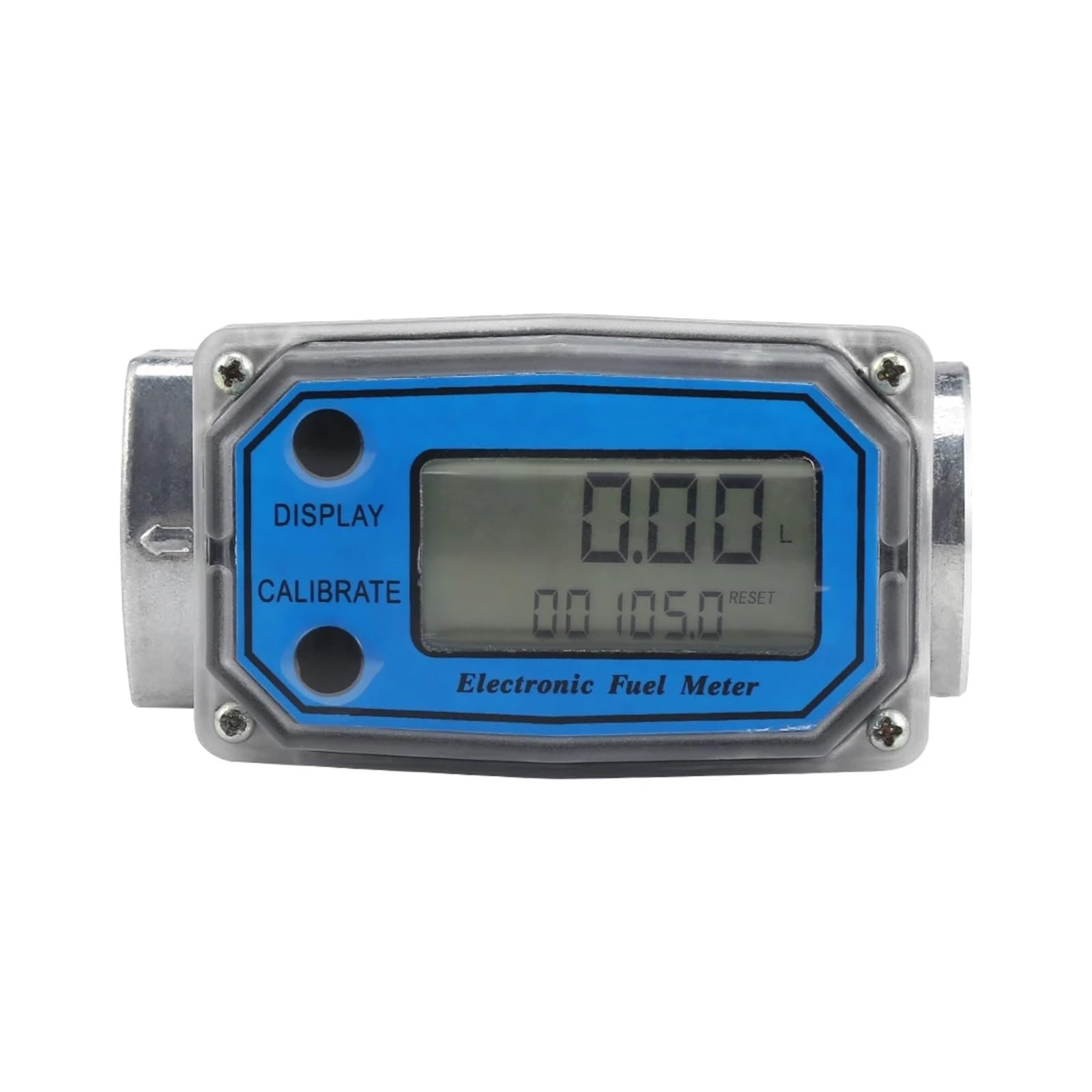 Mthckxjbsuz Blu Flow Meter, 25 Digital Turbine Flow Meter For Measuring Gasoline Diesel Kerosene(Blu)