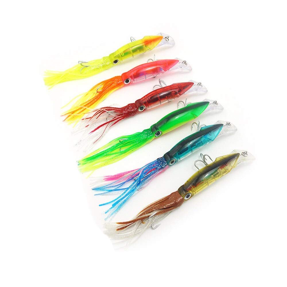 Sea Fishing Lures Lurehunter Fishing Squid Jigs Shrimps Prawn Luminous Tail Glow In Dark Fishing Spinners - Foto 11