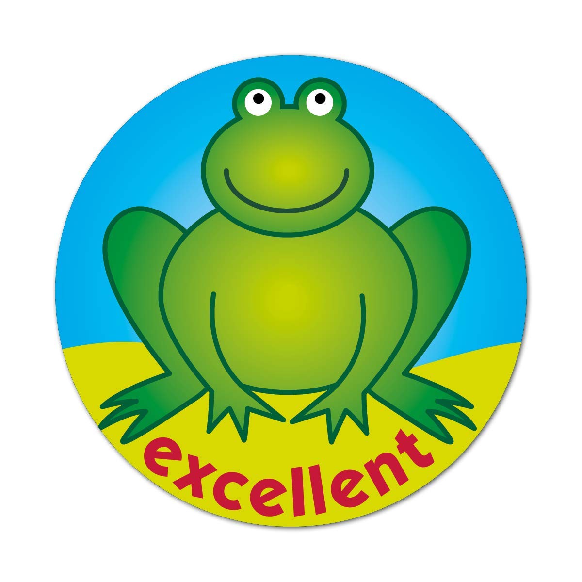 Cute frog stickers with an 'excellent' Message