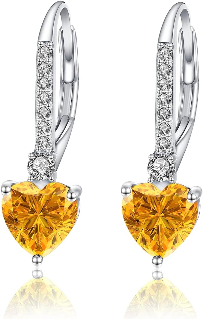 Orecchini Da Donna Con Zirconi Cubici A Forma Di Cuore