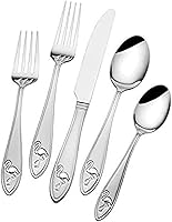 Vista 1 de Towle Everyday Flamingo - Juego de cubiertos para 4, 20 piezas, acero inoxidable 18/0, juego de cubiertos