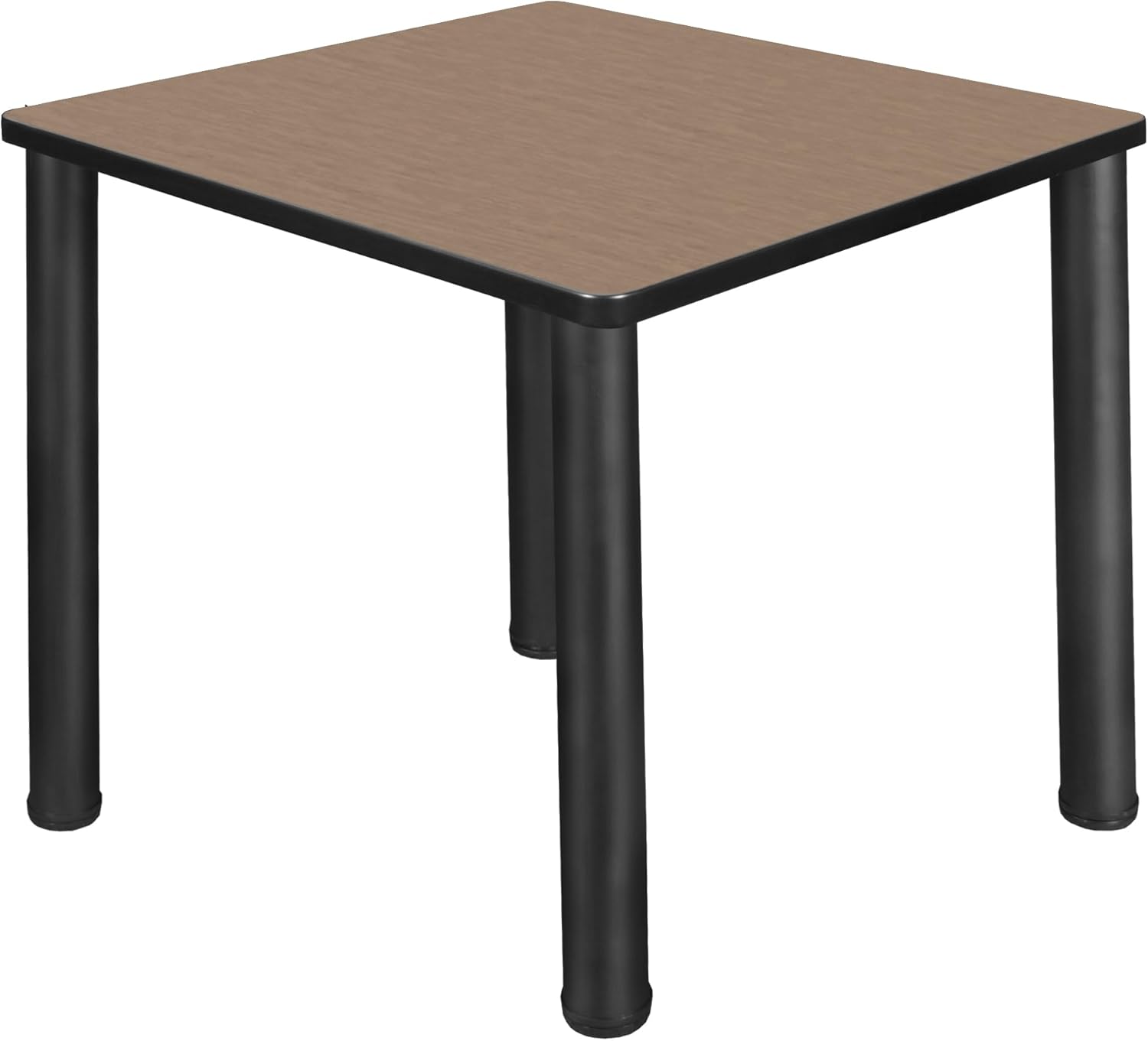 Regency Kee 30 in. Small Square Breakroom Table- Noble Oak Top, Black Legs
